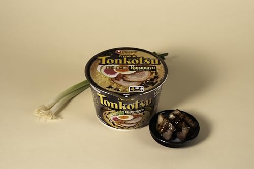 NONGSHIM TONKOTSU RAMEN WITH KUROMAYU NOODLE BIG BOWL, 3.56 OUNCE (PACK OF 6)