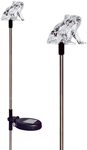 Tricod E2179 Frog Solar Powered Garden Yard Stake Light, Medium, 2-Piece
