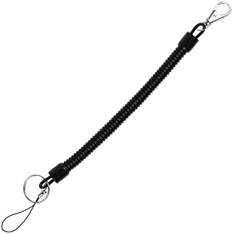 MUANI Wallet Phone Elastic Spring Coiled Plastic Key Chain Clip Key Ring Spiral Strap Rope Stretchy Lanyard