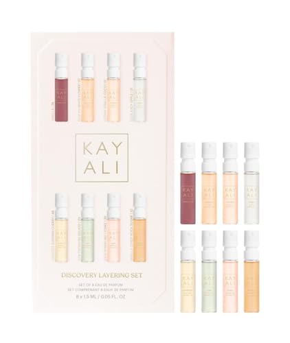 Huda KAYALI Beauty Discovery Perfume Layering Gift Set of 8 Eau De Parfum Samplers (8 x 1.5 mL)