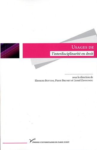 Usages de l'interdisciplinarité en droit