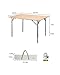 ATEPA Folding Camping Table,Bamboo Portable Outdoor Picnic Table, Foldable Height Adjustable Legs Camp Table,31.5 × 23.6× 17-25.6 Inches,11.5lbs (Renewed)thumb 1