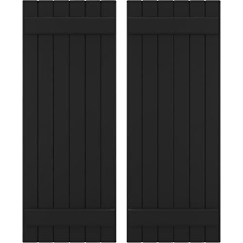 21"W x 48"H Americraft Six Board (2 Batten) Exterior Real Wood Joined Board-n-B…