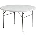 Flash Furniture 4-Foot Round Bi-Fold Granite White Plastic Banquet and Event Folding Table with Carrying Handle, DAD-122RZ-GG primary