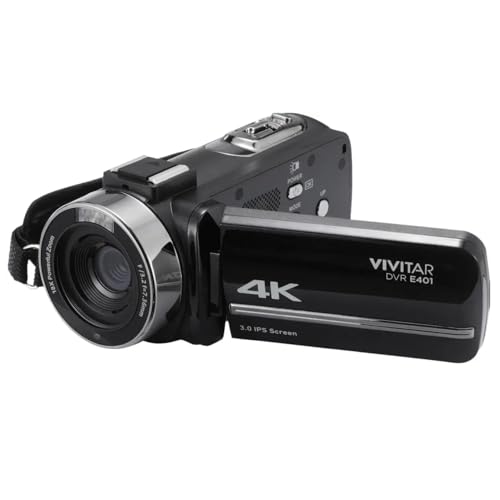 Vivitar 4K Digital Camcorder Black DVRE401-BLK-STK-4