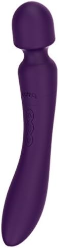 KAMA NIMAH Wireless Wand Massager - Waterproof &amp; Rechargeable - Dual Motors with 3 Speeds and 7 Exclusive Patterns - Purple