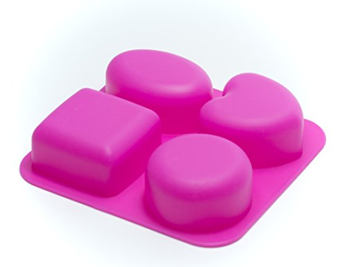 All in ONE Silicone Mold for DIY Craft Art Handmade Soap Mold, Cake Mold, Ice Cube Tray, Baking Mold (4 Shapes Mixed-1 Pack) - Thumbnail 4