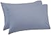 Amazon Brand - Pinzon 500-Thread-Count Pima Cotton Sateen Pillow Cases - Set of 2, Standard, Flint Blue