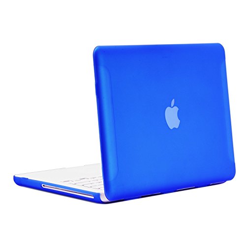 TOP CASE 4 in 1 Bundle - Rubberized Hard Case Cover + Soft Sleeve Bag + Silicone Keyboard Cover + Screen Protector Compatible with Apple MacBook White 13" (A1342/Latest) (Case NOT Compatible with Apple1st Gen A1181 with Mouse Clicker) - ROYAL BLUE - Thumbnail 5