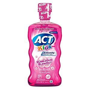 Image of ACT Kids, Anticavity Fluoride Rinse, Bubblegum Blowout - 16.9 oz
