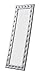 Kings Brand Furniture - Modern Upholstered Tufted Standing Floor Mirror, Silver