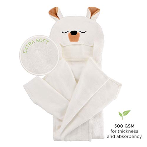 Ultra Soft Baby Hooded Towel | Extra Large and Super Absorbent Hooded Bath Towel for Babies,Toddlers | Rayon from Bamboo Baby Towel | Perfect Baby Shower Gift for Boys and Girls by Natemia - Thumbnail 2