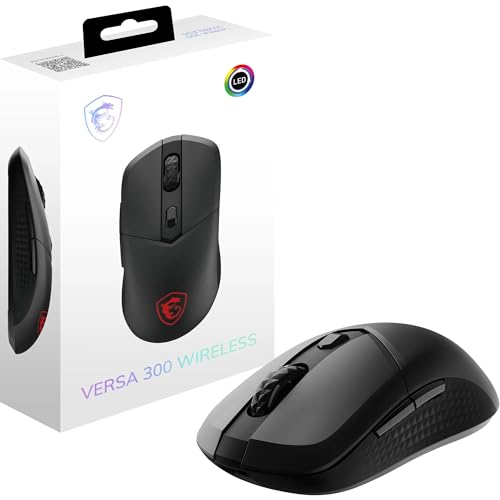 Versa 300 Wireless Gaming-Maus – 8000 DPI optischer Sensor, 1000 Hz Polling-Rate, symmetrisch, 30M+ Klicks, 6 Tasten, 50-Stunden-Batterie, 1 ms Latenz, 60 g – Kabelgebunden/kabellos