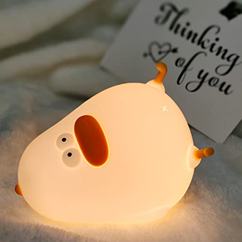 LEDHOLYT Kids Night Light, Cute Silicone Chicke Nursery Lamp for Baby and Toddler,Animal Night Light for Boys and Girls,Squishy Night Light for Bedroom and Kids Room,Kids Gift(Chicke)