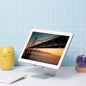 FLOUREON Phone Stand Aluminum Tablet Stand Desktop Stand Holder 270°Multi-Angle Stand/Holder/Dock Replacement Stand for iPad mini iPad Pro Samsung S8/S8 Plus/Note 8 Tablets and Smart Phones Black