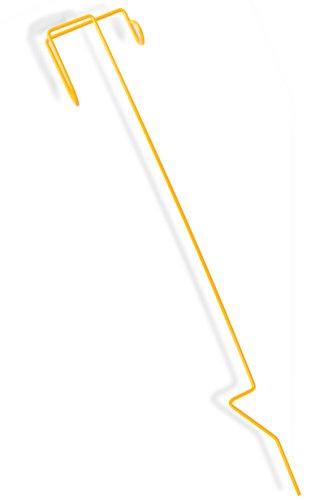 image for Ascot Garden Hose Nozzle Holder, Yellow Steel Constructed Easy Sprinkl