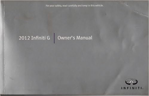 2012 Infiniti G37 Sedan Owners Manual Infiniti Amazon Com Books