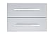 SUNSTONE DE-DD13 Designer Series Raised Style Height Double Drawer, 18