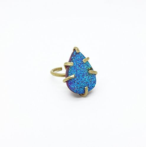 Titanium Druzy Statement Ring in Claw Setting