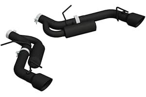 MBRP S7034BLK 3 Inch Black Coated Aluminized Axle-Back Exhaust Dual Rear Exit, Fits Chevrolet Camaro SS 2016-2024, 6.2L Engin