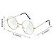 Frienda 3 Pairs Old Man Costume Glasses Santa Glasses Gold Round Glasses Clear Lens Glasses for Men Women Christmas Dress Up Accessories