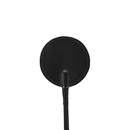 SCARLET KITTEN Riding Crop Horse Whip Spanking with Leather Slapper Circle Shape Jump Bat (Black) - Thumbnail 2