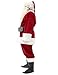 Higen Men's Santa Suit 10pc Deluxe Santa Claus Costume Adult Christmas Crimson Regency Plush Red L