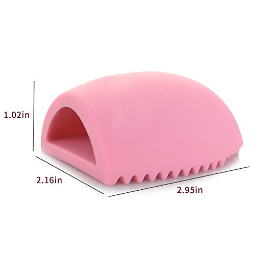 NIPOO Makeup Brush Cleaner - Silicone Glove Scrubber Board Cosmetic Clean Tools (Pink)