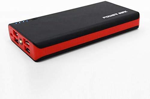 Power Bank Shell with LED Flashlight 4 USB Ports 5V 2A Power Bank Charger Case DIY Kits Powered By 6x 18650 Batteries - Red