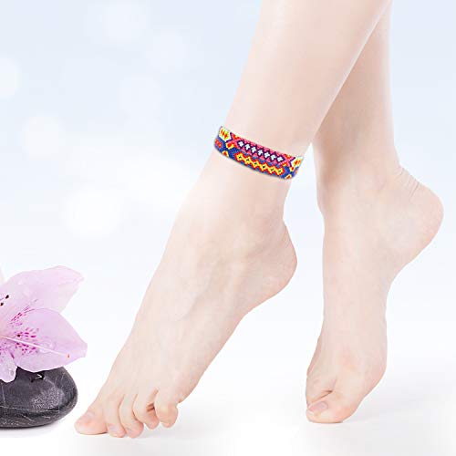 Mooerca 16 PCS Colorful Nepal Woven Friendship Bracelets, Braided Ankle Bracelets, Bracelets fit for Girls, Women, Kids, and Men - Adjustable - Mix Color Random - Thumbnail 5