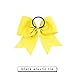 Large Christmas Cheer Bows Yellow Ponytail Holder Girls Elastic Hair Ties 8