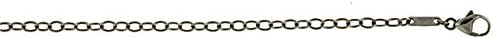 Palladium 2.4mm Cable Chain Necklace - 30"