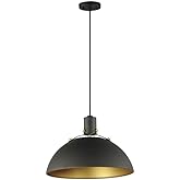 Maxim Dawn - 1 Light Pendant-12.75 Inches Tall and 19.5 Inches Wide-Antique Brass/Black Finish -Traditional Installation
