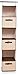 Internet's Best Hanging Closet Organizer with 3 Drawers - 6 Shelf Fabric Storage Organizer for Clothes, Sweaters, Shoes, Accessories - College Dorm Essentials, Small Room Dresser for Kids - Beige