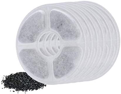 HURRISE Cat Water Fountain Filters, 6 Packs, Activated Carbon, Compatible with 2.0L Cat Fountain, Transparent