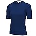 YEMAK Women's Crewneck 1/2 Sleeve Basic Casual Knit Pullover Sweater MK3664-NAV-M Navy