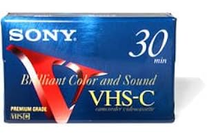Sony VHS-C 30-Minute Black Single Video Cassette