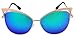 FEISEDY Sexy Cat eye Vintage Lunettes Metal Frame Flat Mirrored Lens Sunglasses