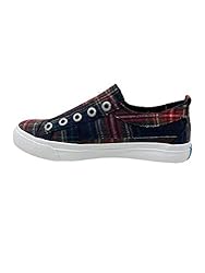Blowfish Malibu Women's Play Navy Campus Plaid 10 M