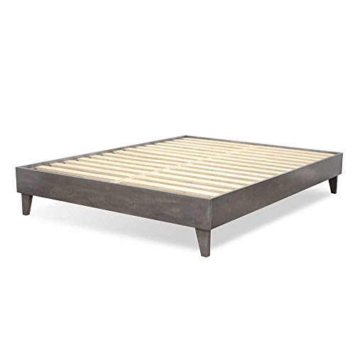 eLuxurySupply Wood Bed Frame Made with 100 New Zealand Pine Solid Mattress Platform