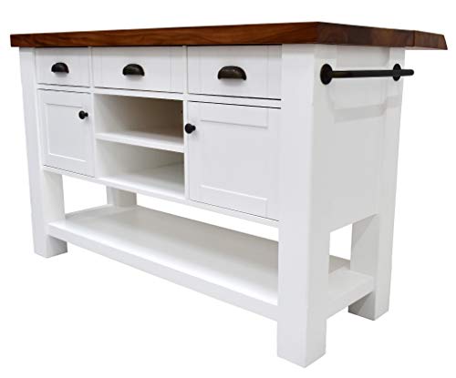 222 Fifth Hunter White Kitchen Island