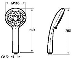 JACOB DELAFON Awaken Organic 3-Jet Shower Head, Chrome - Image 5