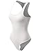 Fifth Parallel Threads FPT Womens Racer Back Tank Top Bodysuit White M