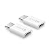 [2 in 1 Pack] Anker USB-C (Male) to Micro USB (Female) Adapter, Allows Micro USB to USB-C Data Transfer, Works with Galaxy S8, S8+, S9, S10, iPad Pro 2018, MacBook, G5 G6 and More (White)