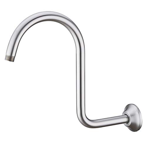 Bathroom Fixtures Brushed Gold TRUSTMI Brass S Shaped Shower Head