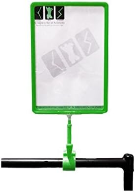 New Green Garment Rail Display Stand Sign Holder Poster Frame/Sale Sign Holder A4