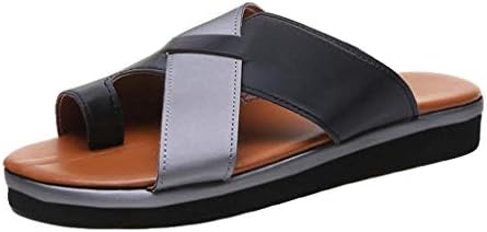 Women Comfy Platform Toe Ring Wedge Sandals Shoes Summer Open Toe Ankle Casual Shoes Roman Slippers Sandals