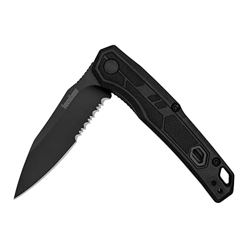 Kershaw Appa Folding Serrated Tactical Pocket Knife, Assisted Opening