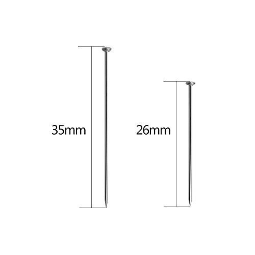 Dreamtop 1900pcs Stainless Steel Head Pins Dressmaker Pins with Boxes and Mini Pincushion for Jewelry Making Sewing Craft, 26mm and 35mm