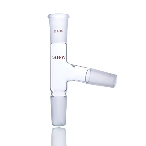 Laboy Glass 3 Way Connecting Adapter with 24/40 Joints for Apparatus in Organic Chemistry Head